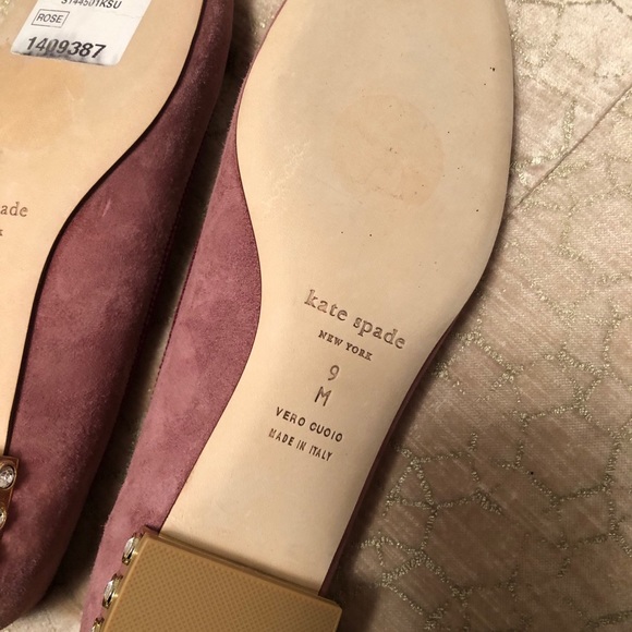 Hold! Kate Spade Melia pink suede ballet flat  9 - Picture 3 of 16